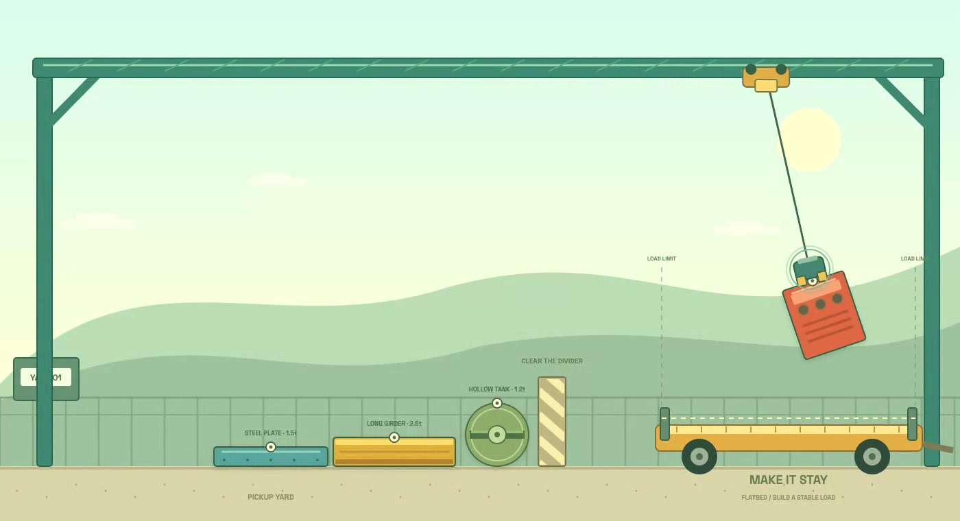 Side view of Scrapyard Swing's magnetic crane and a truck carrying scrap.